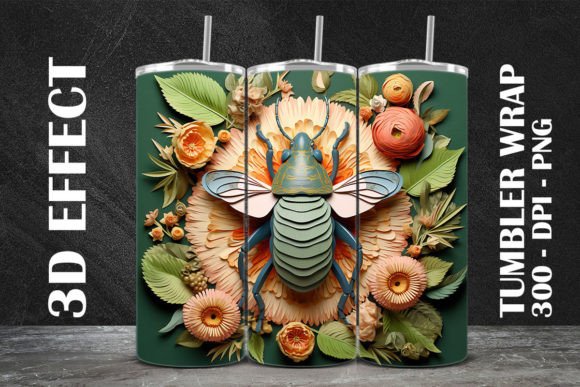 3D June Bug Tumbler Wrap 1