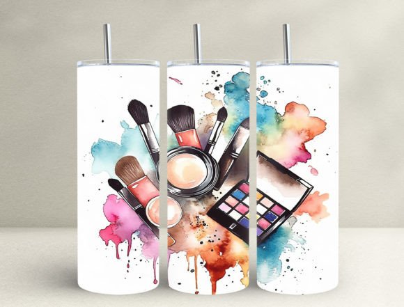 3D Make Up 20oz Tumbler Wrap