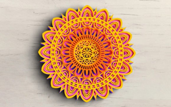 3D Mandala SVG Flower Bundle