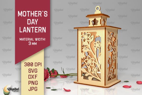 3D Mothers Day Lantern Laser Cut: A Digital Design Resource for Creative Makers