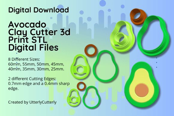 Clay Cutter STL Avocado 3d Print File