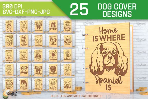 Dog Covers SVG Bundle: 3D Notebook Cover
