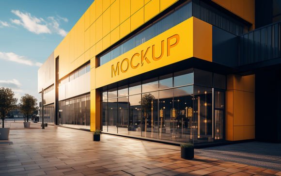 Elevate Your Brand Identity: Mastering 3D Facade Sign Mockups with Debos