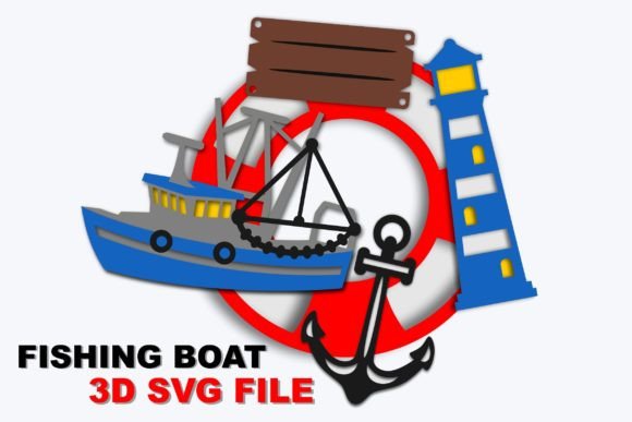 Fishing Boat 3D Svg: Creative Papercraft Projects