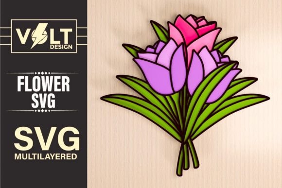 Flower 3d SVG Paper Laser Cutting