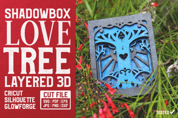 Love Tree 3D Layered Cut File