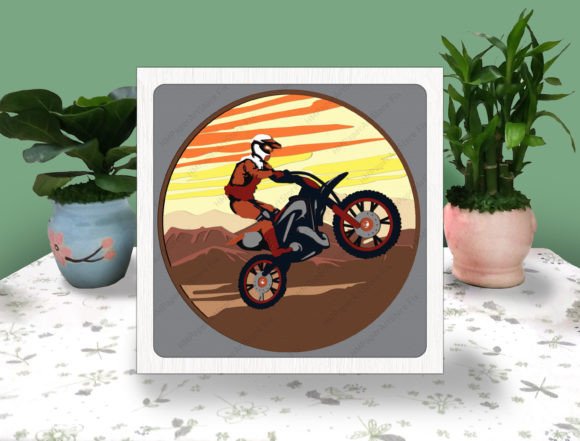 MOTOCROSS RIDER 3D Box Paper Svg: A Complete Guide to Digital Crafting and DIY Shadow Boxes