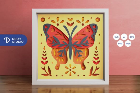 The Art of Depth: Creating Stunning Butterfly Folk Art 3D Shadow Boxes