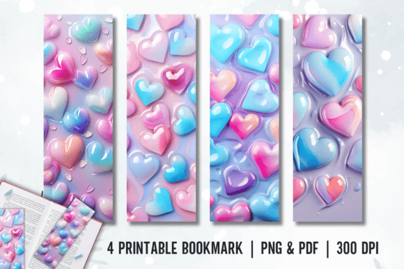 The Perfect Blend of Craft and Convenience: Why 3D Heart Pastel Printable Bookmarks Are a Must-Have for Your Creative Toolkit