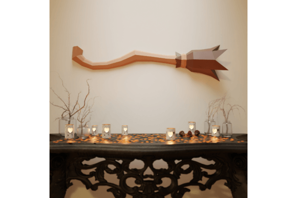 Transforming Halloween Decor with the 3D Papercraft Witches Broom